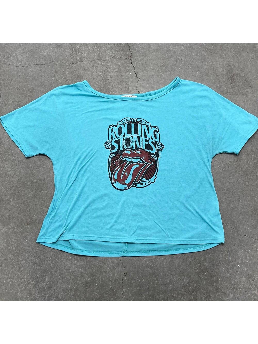 MISSLOOK Rolling Stones Blue Top
